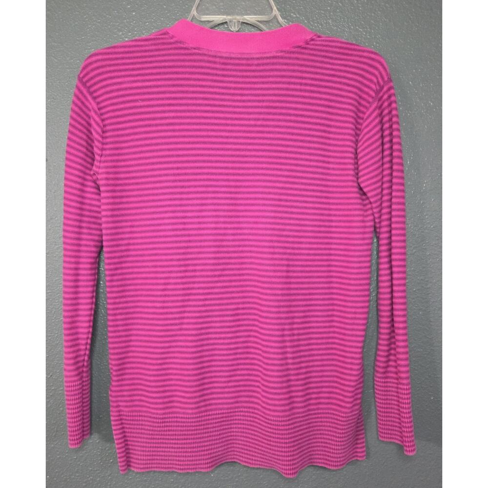 VTG Tommy Hilfiger Women's Pink And Purple Knit Long Sleeve Shirt Size Small - Picture 3 of 15